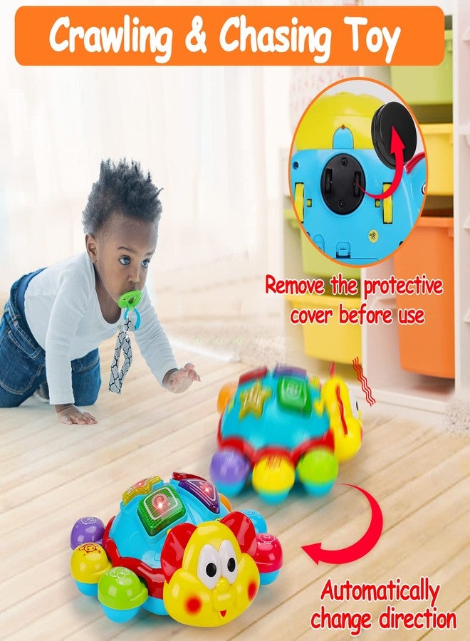 AugToy Baby Crawling Toys 6-12 Months, Infant Spanish English Bilingual Learning 0-6 7 8 9 10 11 12-18 Month Old Boy Girl, Musical Light Up Tummy Time Educational Development Toddler Toys 1 2 Year Old Gifts - Image 2